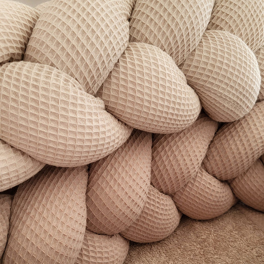 Geflochtene Bettschnecke / Bettschlange Waffelpique