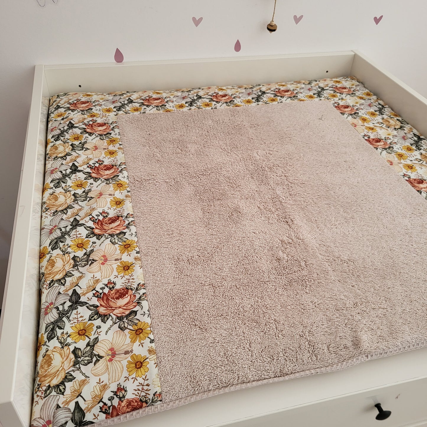 Wickelauflage mit abnehmbarem Bezug Vintageblume