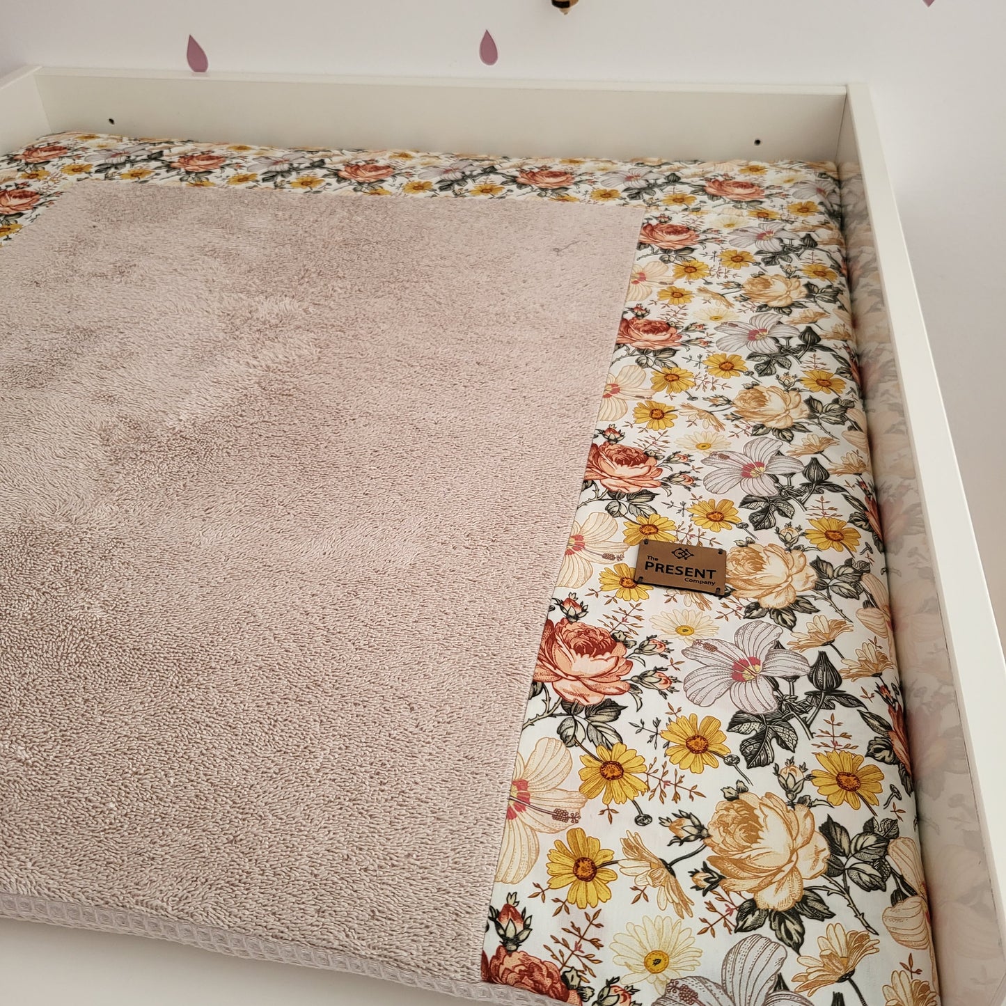 Wickelauflage mit abnehmbarem Bezug Vintageblume