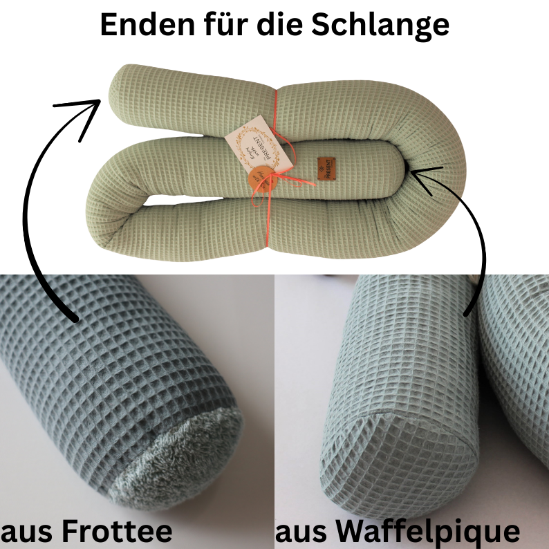 Bettschnecke / Bettschlange Waffelpique
