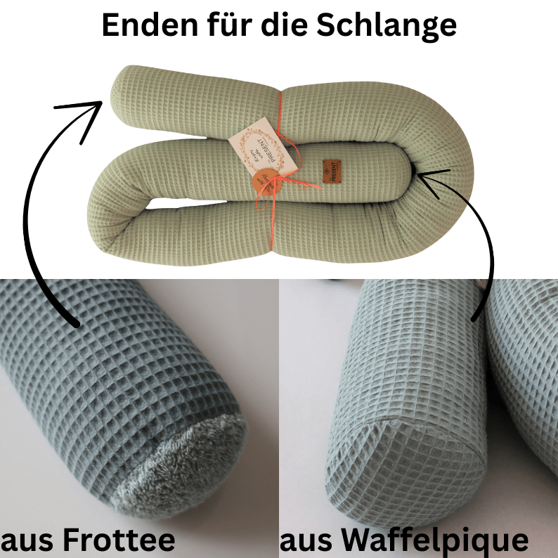 Bettschnecke / Bettschlange Waffelpique - Baby-Anmata