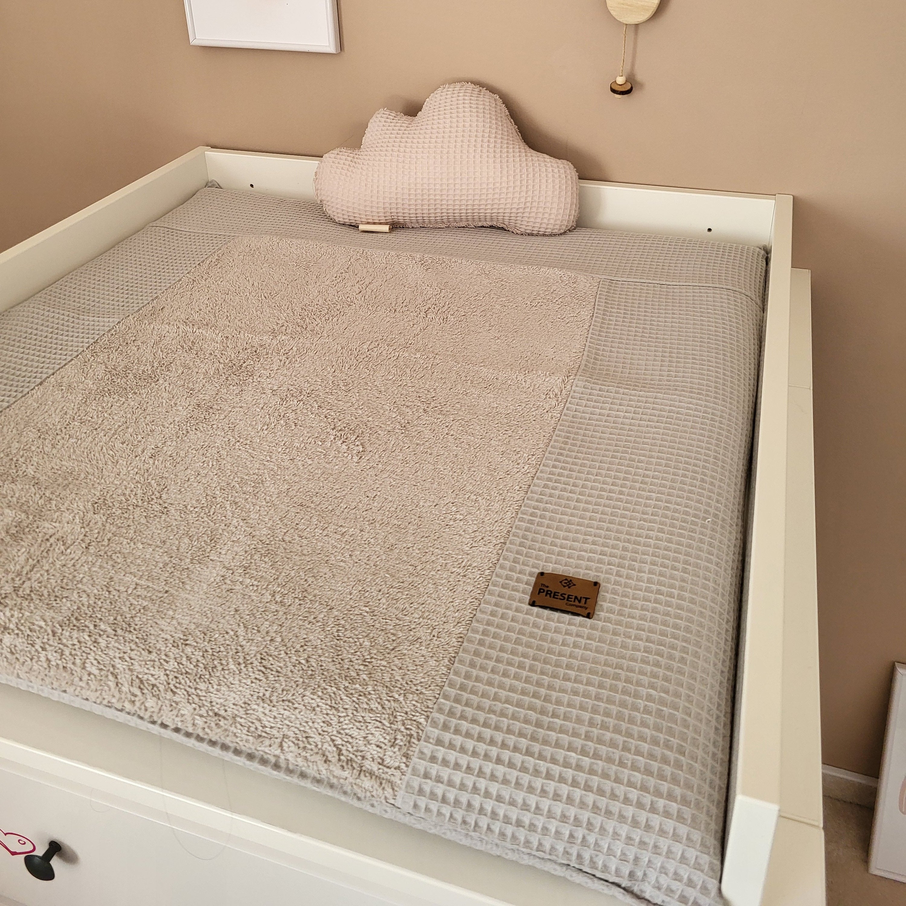 Wickelauflage mit abnehmbarem Bezug Waffelpique - Baby-Anmata