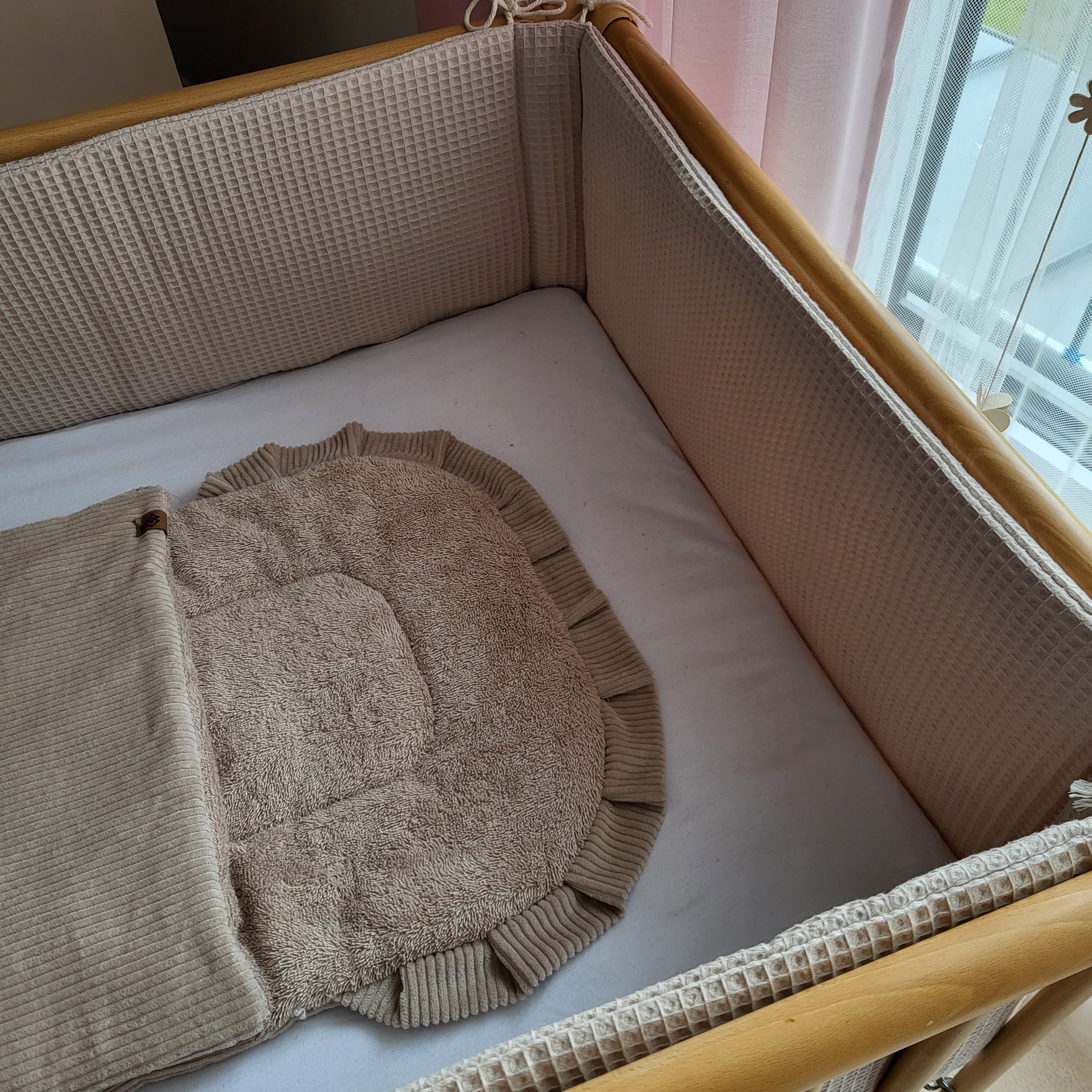 Bettumrandung Waffelpique für Kinderbett - Baby-Anmata