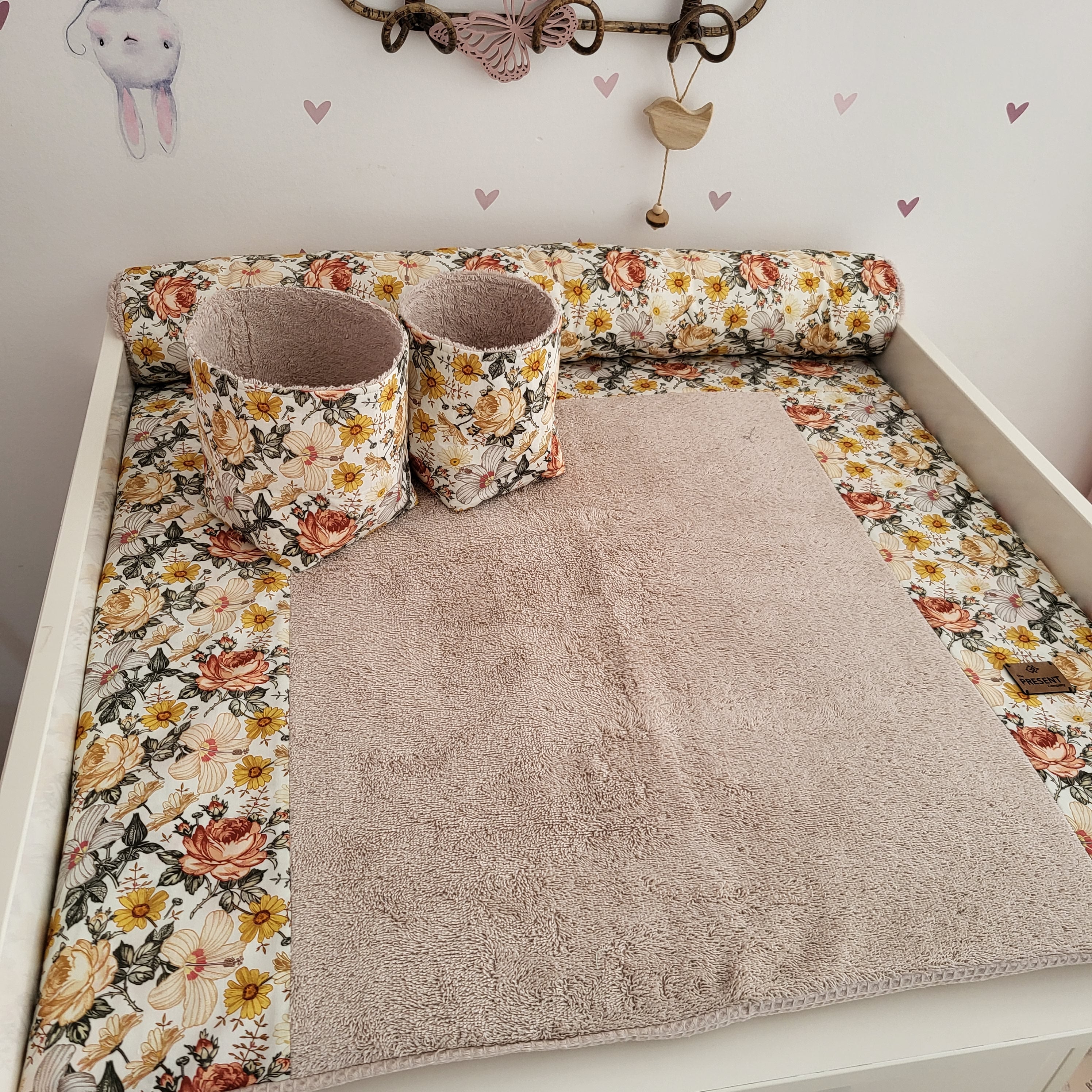 Wickeltischschlange Vintage für Wickelauflage - Baby-Anmata