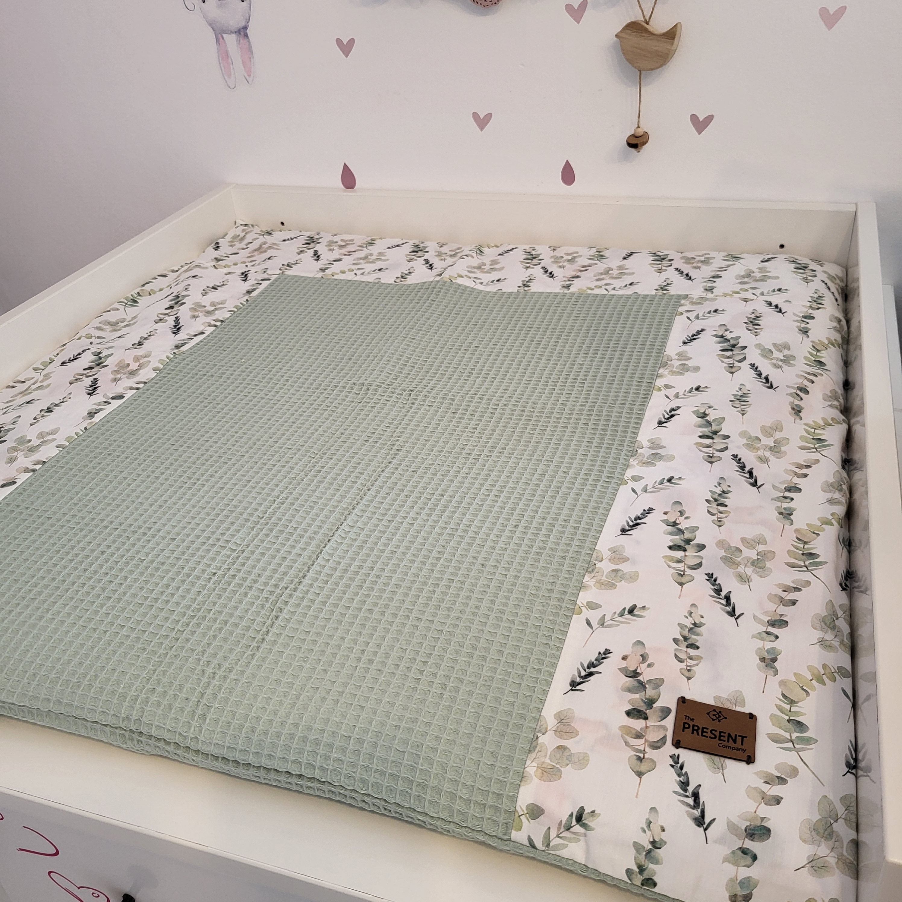 Wickelauflage mit abnehmbarem Bezug Eukalyptus - Baby-Anmata