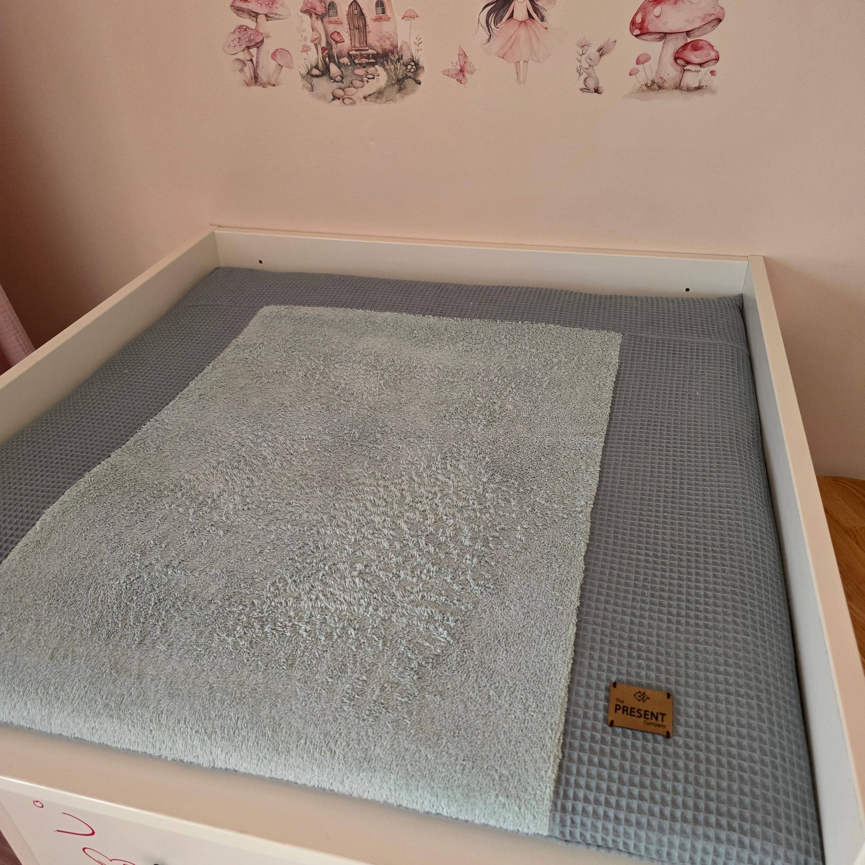 Wickelauflage mit abnehmbarem Bezug Waffelpique - Baby-Anmata