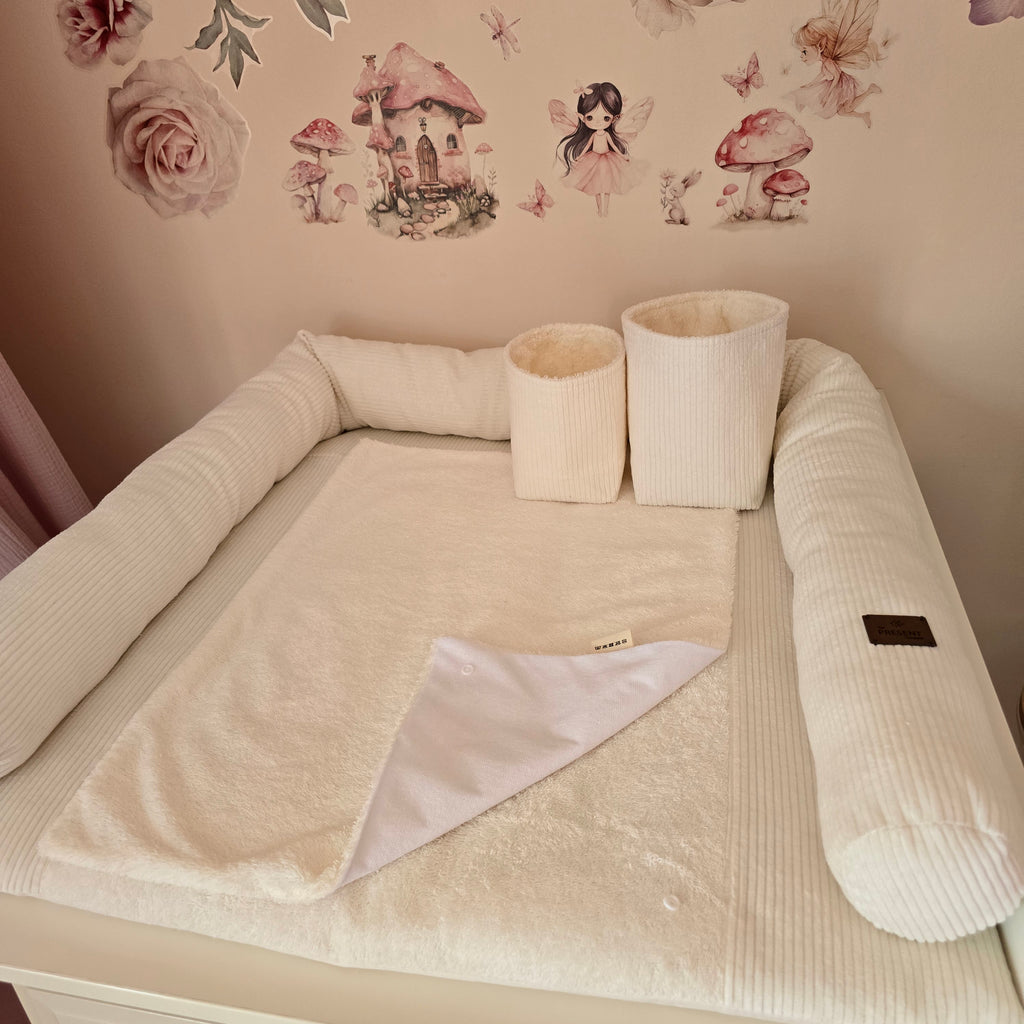 Wickelplatz-Komplettset Waffelpiqué - Baby-Anmata