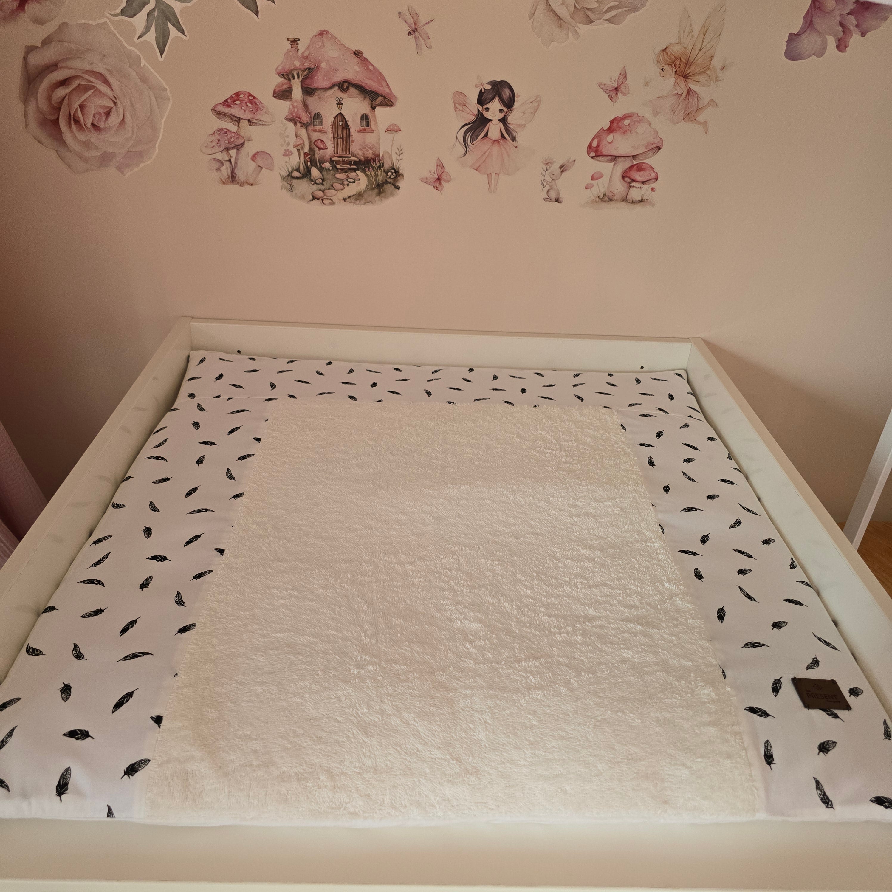 Wickelauflage mit abnehmbarem Bezug Feder   Baby Anmata