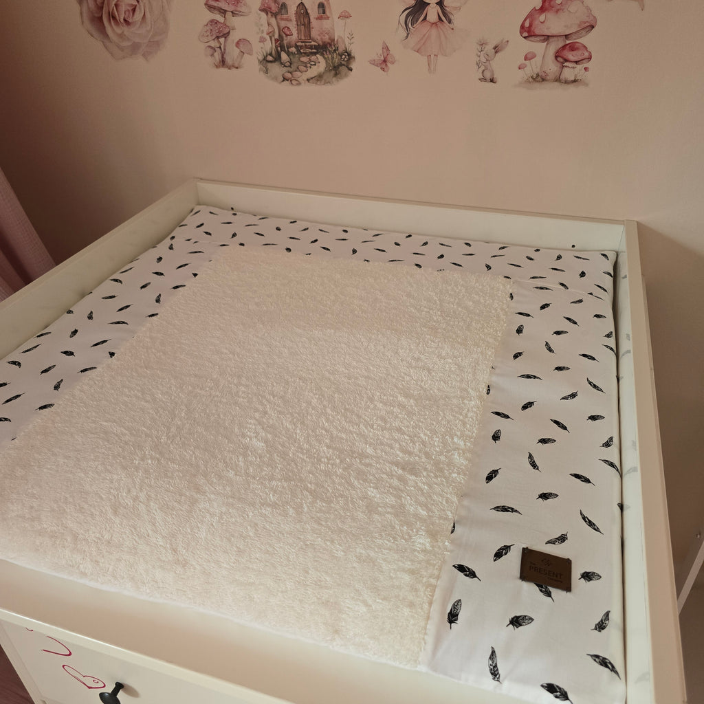 Wickelauflage mit abnehmbarem Bezug Feder   Baby Anmata