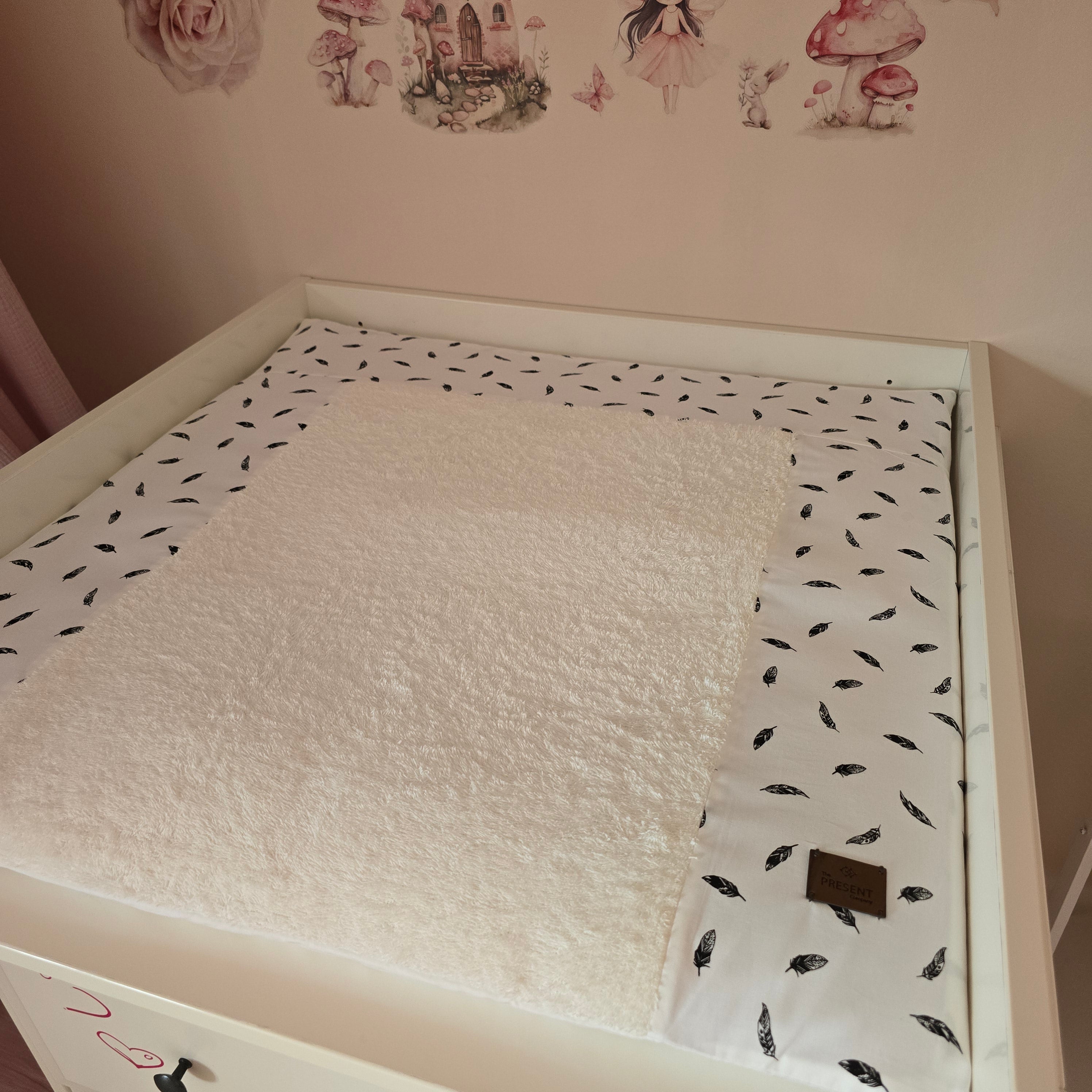 Wickelauflage mit abnehmbarem Bezug Feder   Baby Anmata