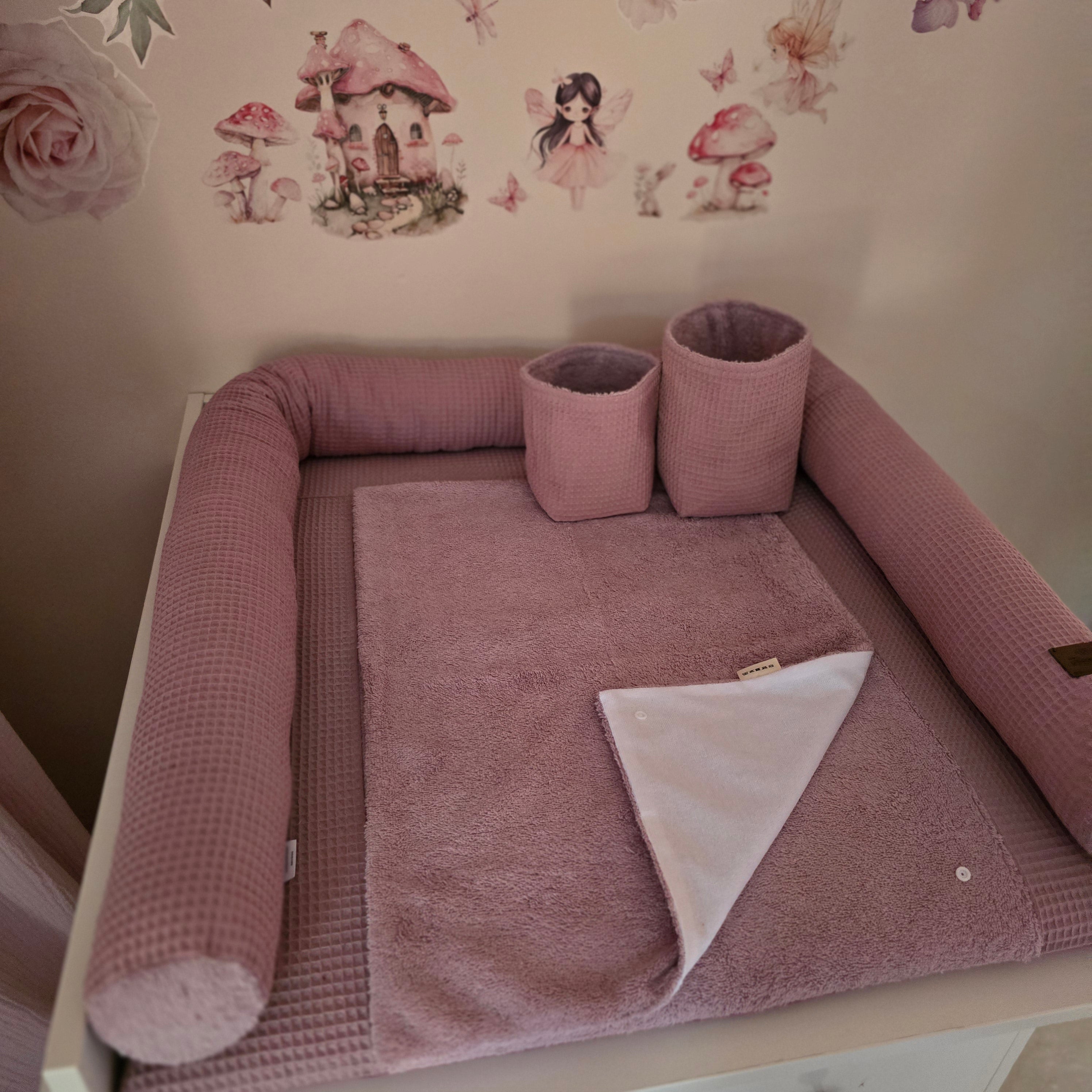 Wickelplatz-Komplettset Waffelpiqué - Baby-Anmata