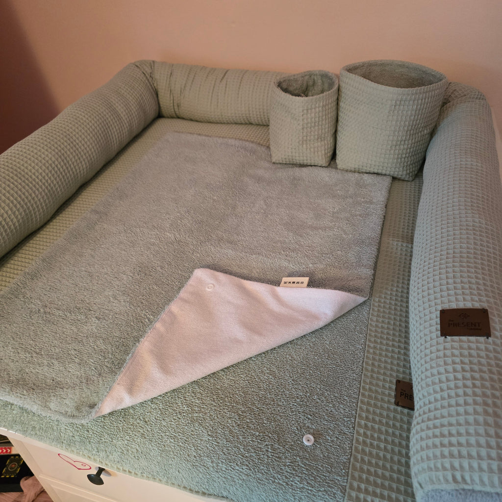 Wickelplatz-Komplettset Waffelpiqué - Baby-Anmata