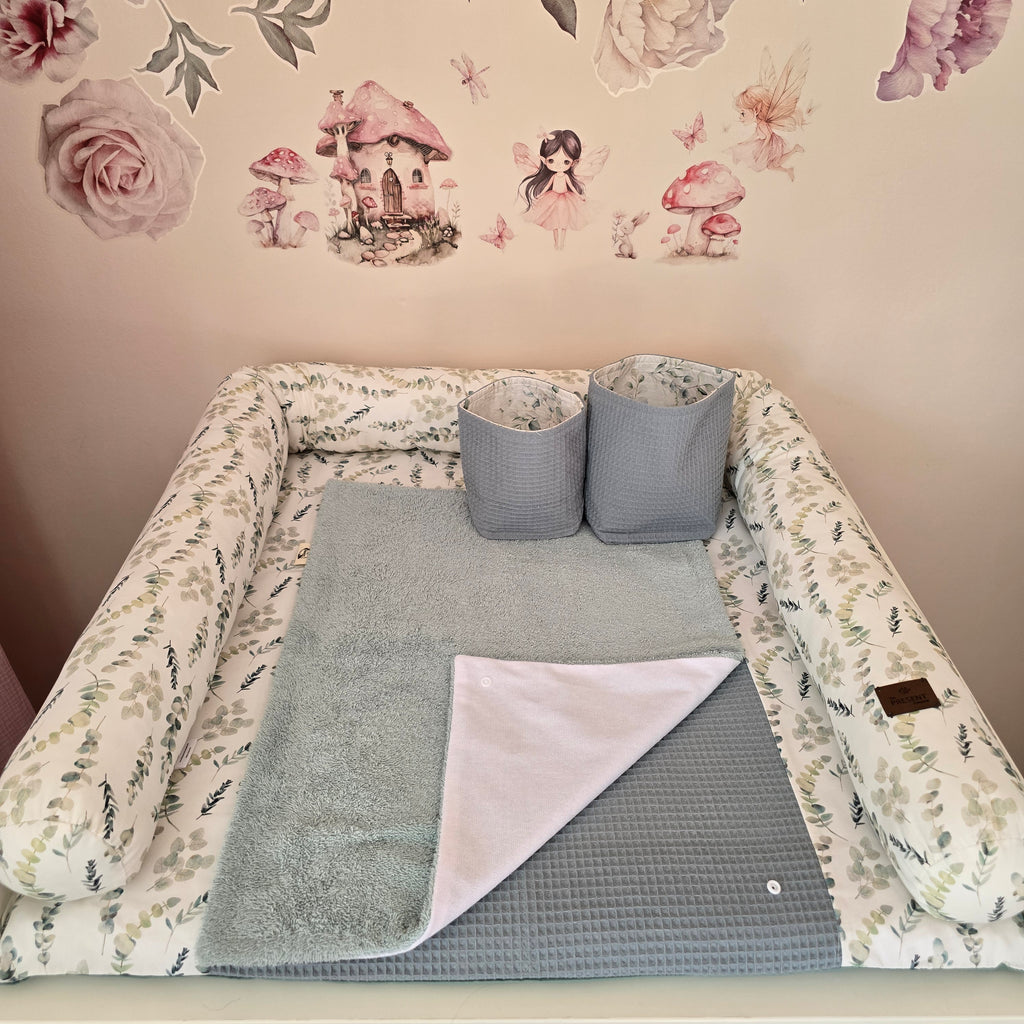 Wickelplatz-Komplettset Eukalyptus - Baby-Anmata