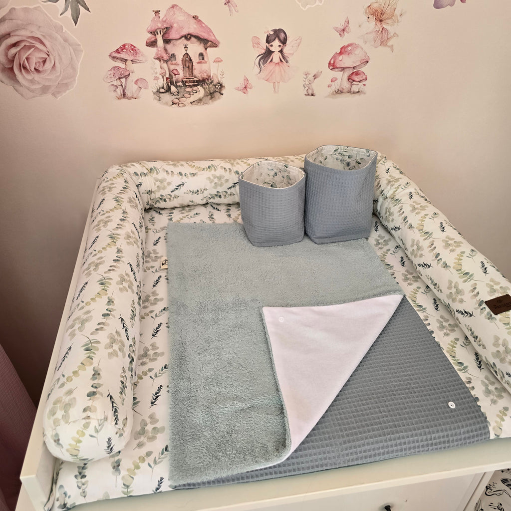 Wickelplatz-Komplettset Eukalyptus - Baby-Anmata