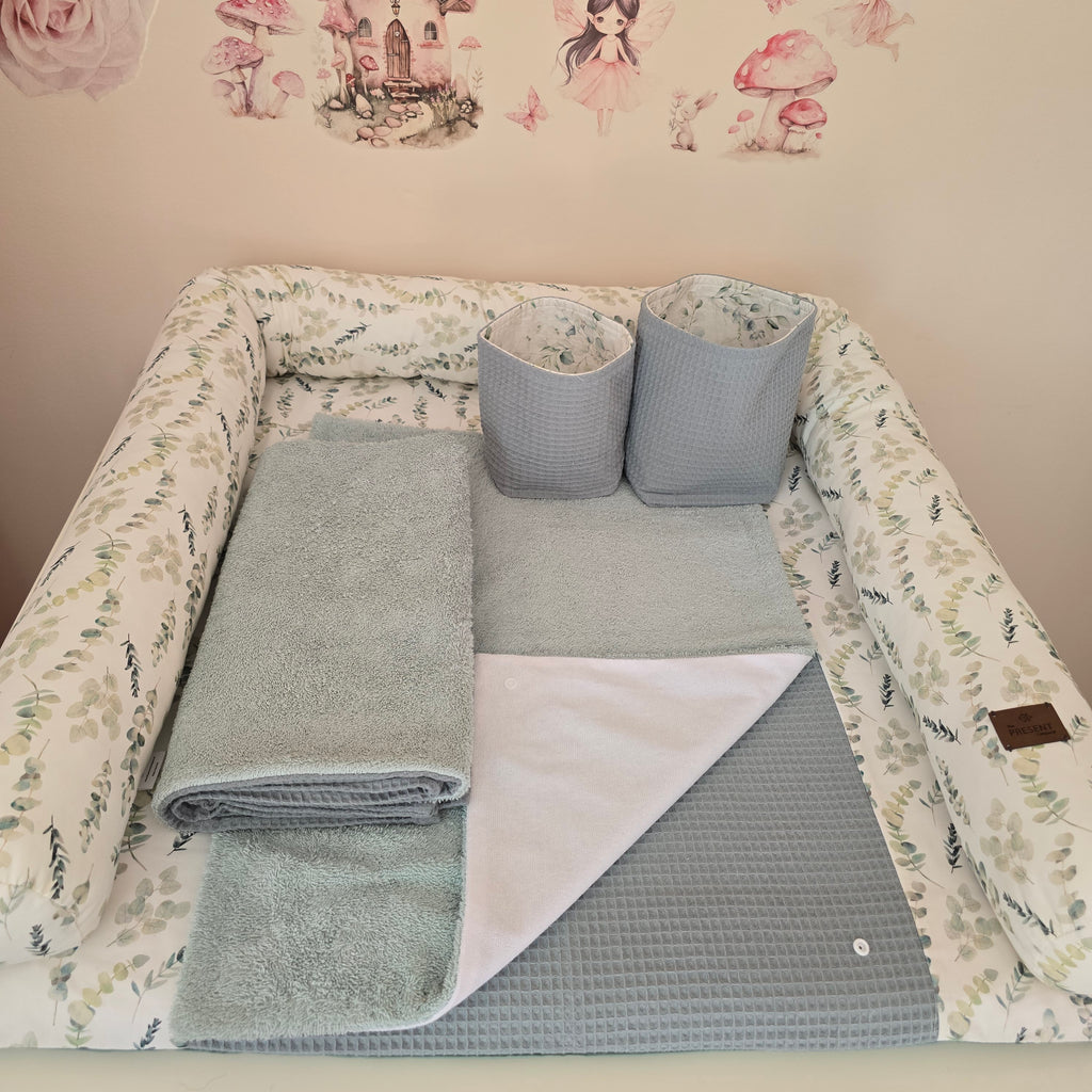 Wickelplatz-Komplettset Eukalyptus - Baby-Anmata