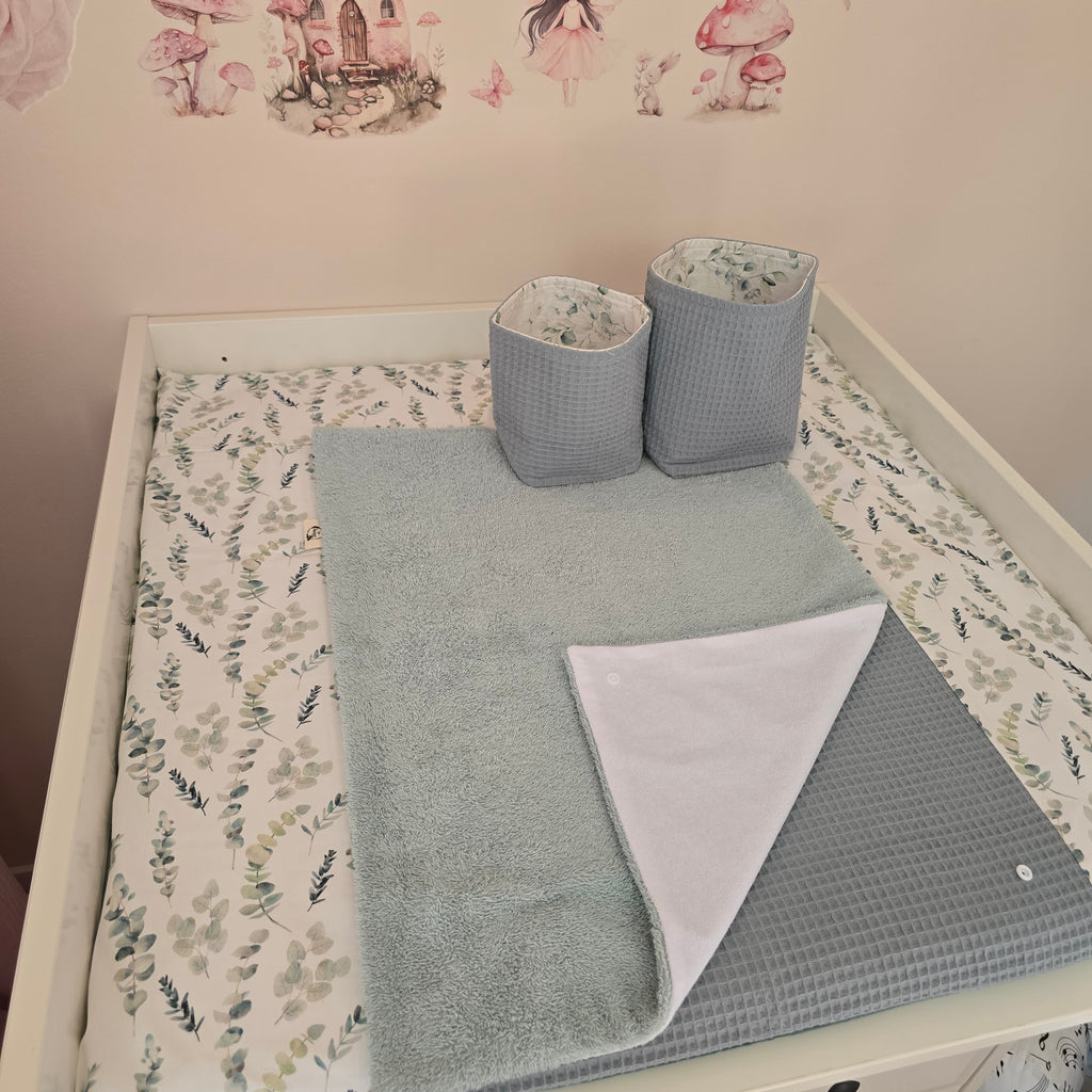 Wickelplatz-Komplettset Eukalyptus - Baby-Anmata