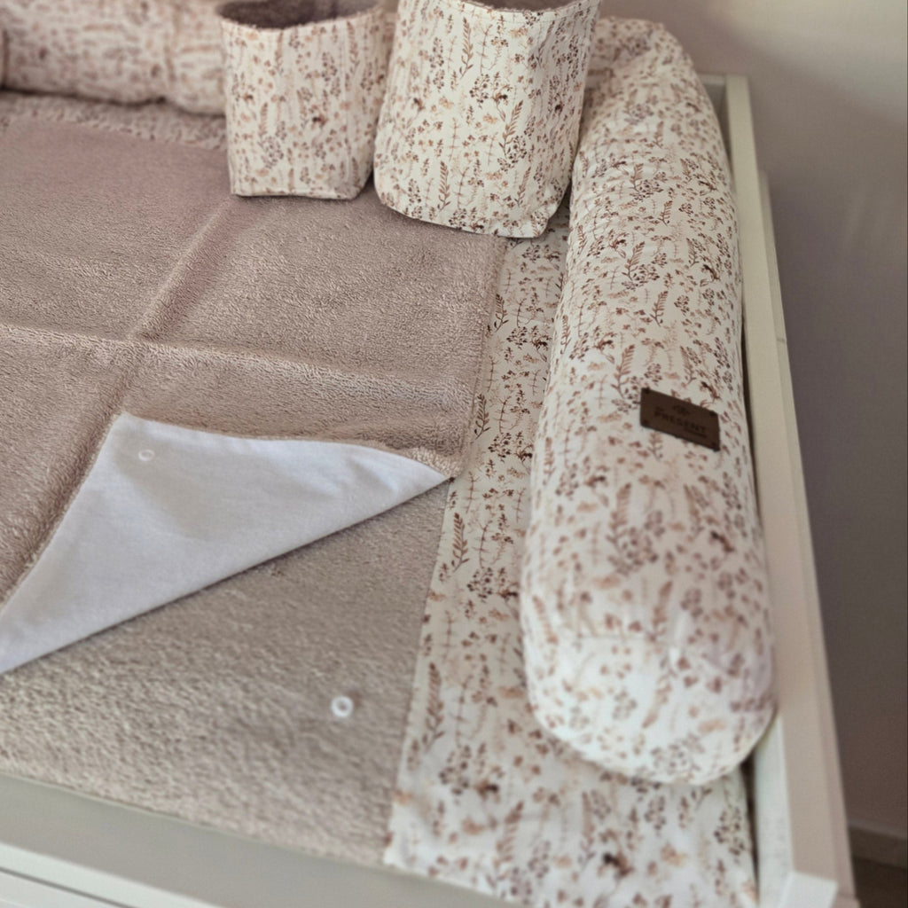 Wickeltischschlange Retroblume für Wickelauflage - Baby-Anmata