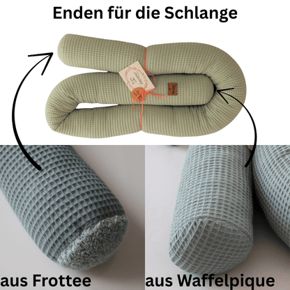 Bettschnecke / Bettschlange Waffelpique - Baby-Anmata