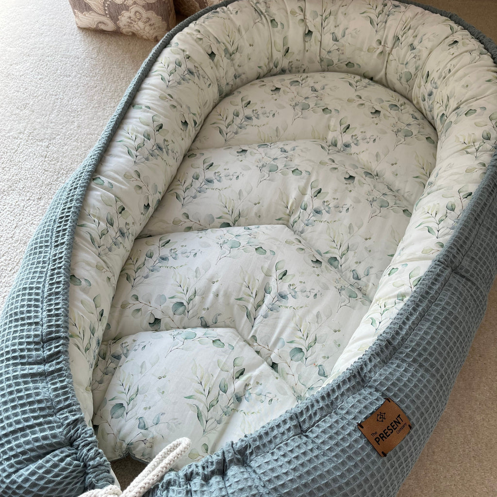 Baby Nestchen, Babynest Eukalyptus - Baby-Anmata