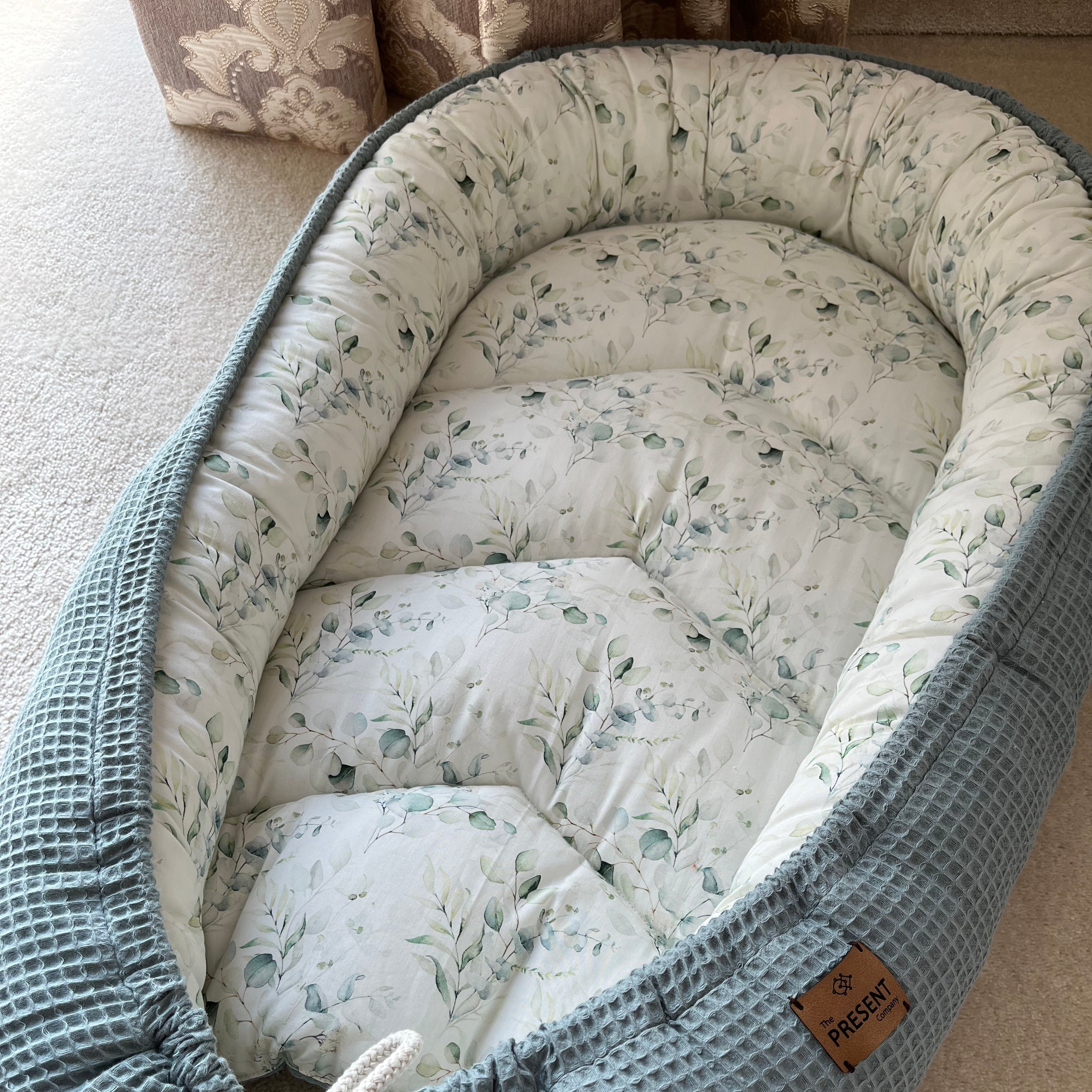 Baby Nestchen, Babynest Eukalyptus - Baby-Anmata