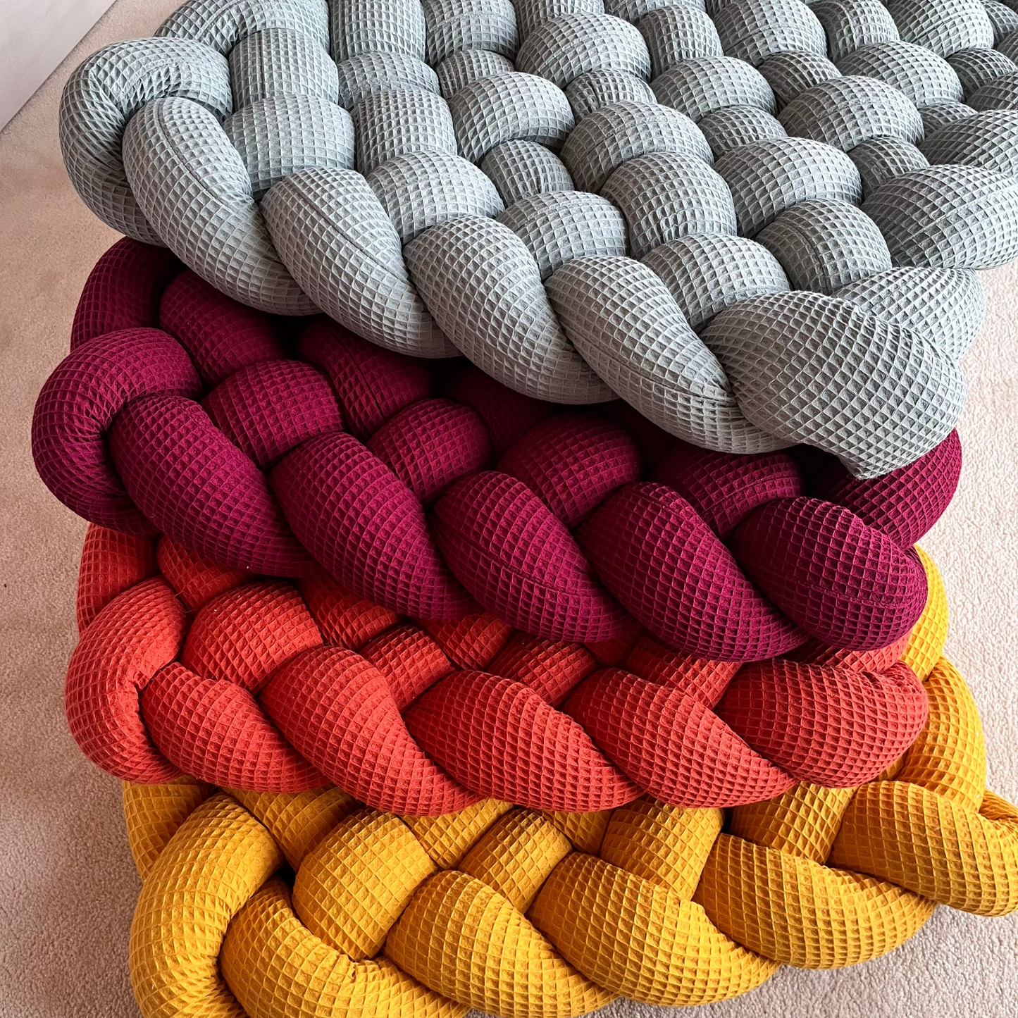 Geflochtener Teppich Waffelpique