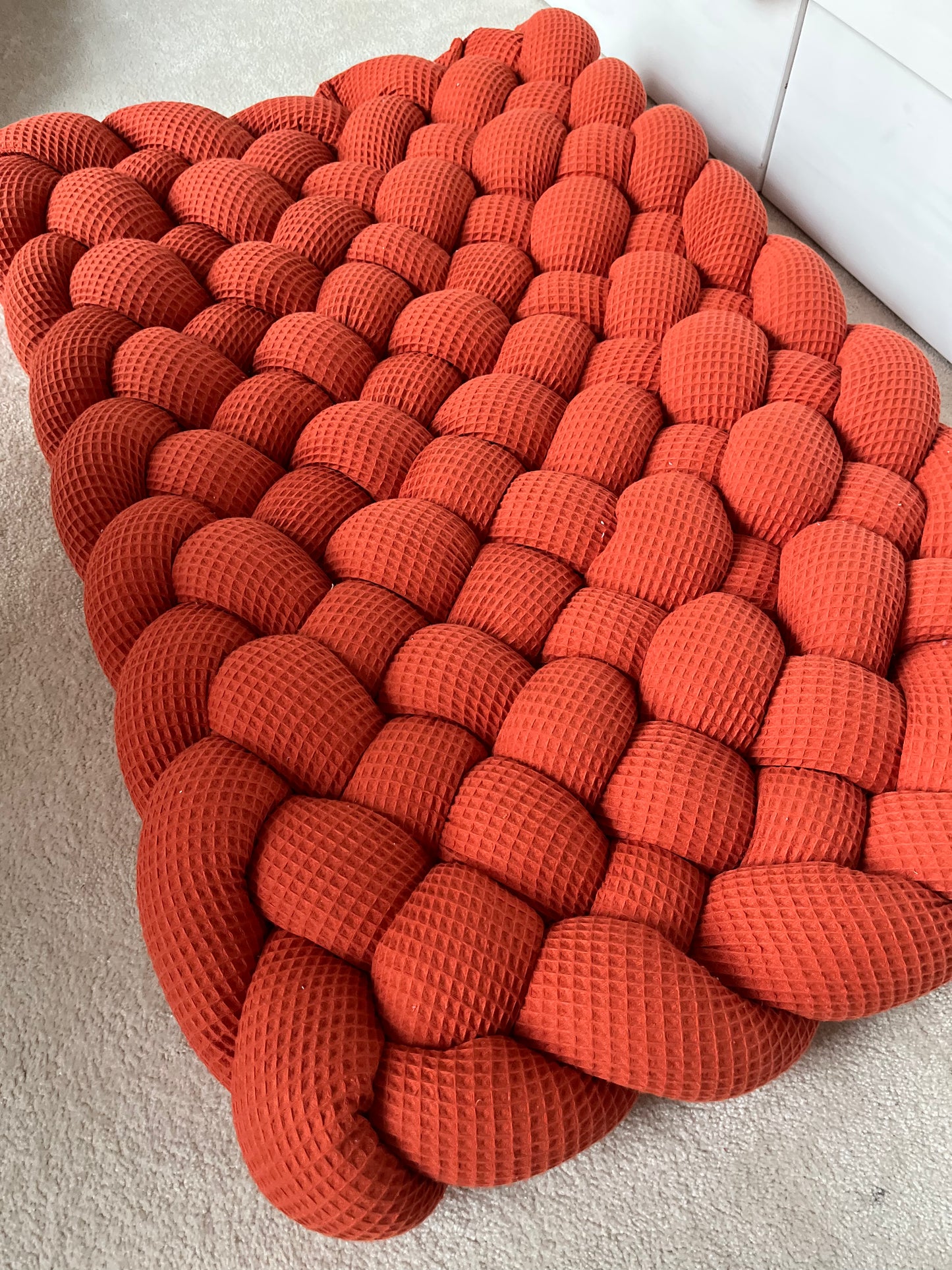 Geflochtener Teppich Waffelpique