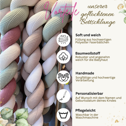 Geflochtene Bettschlange Noah aus Nicki